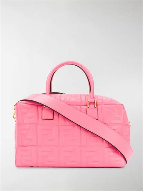 pink furry fendi mini bag|fendi pink leather boston bag.